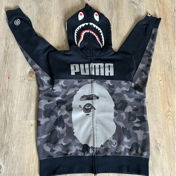 Bape X Puma Shark Full Zip Hoodie - Picture 3 of 8